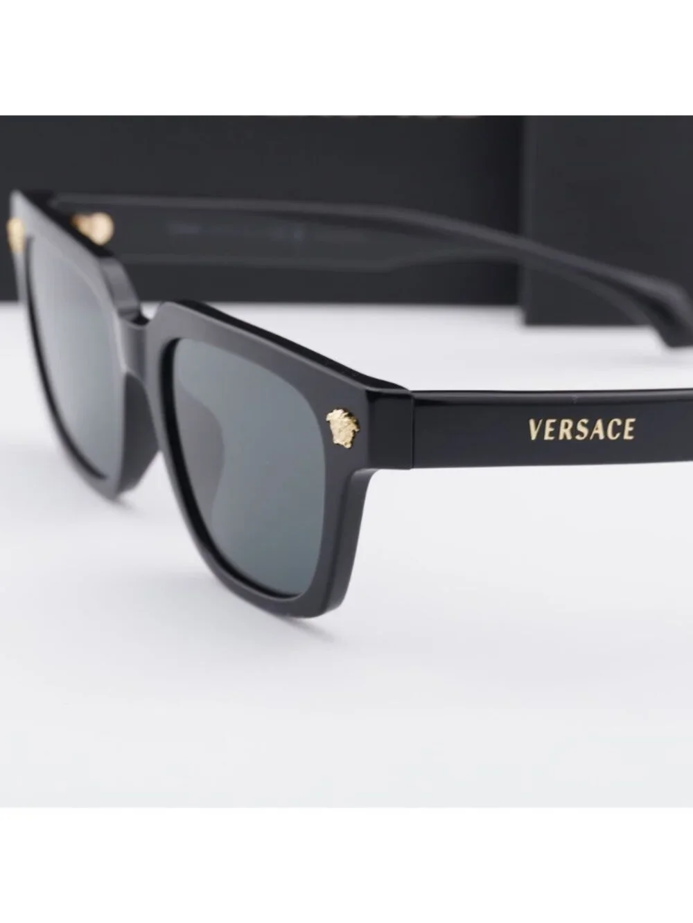 Versace VE4510U GB1/87 Square Sunglasses – Black / Dark Grey